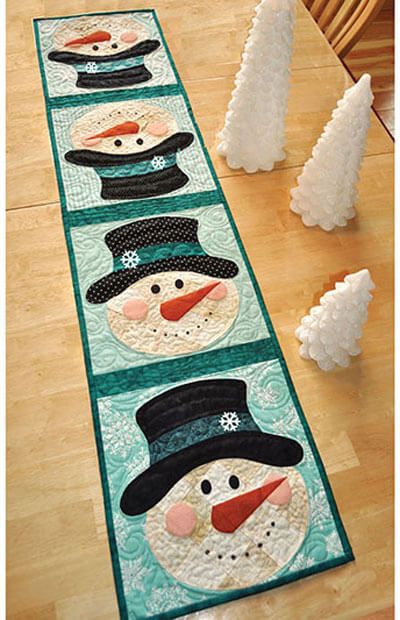 Snowman CLA21112362 Quilted Table Runner