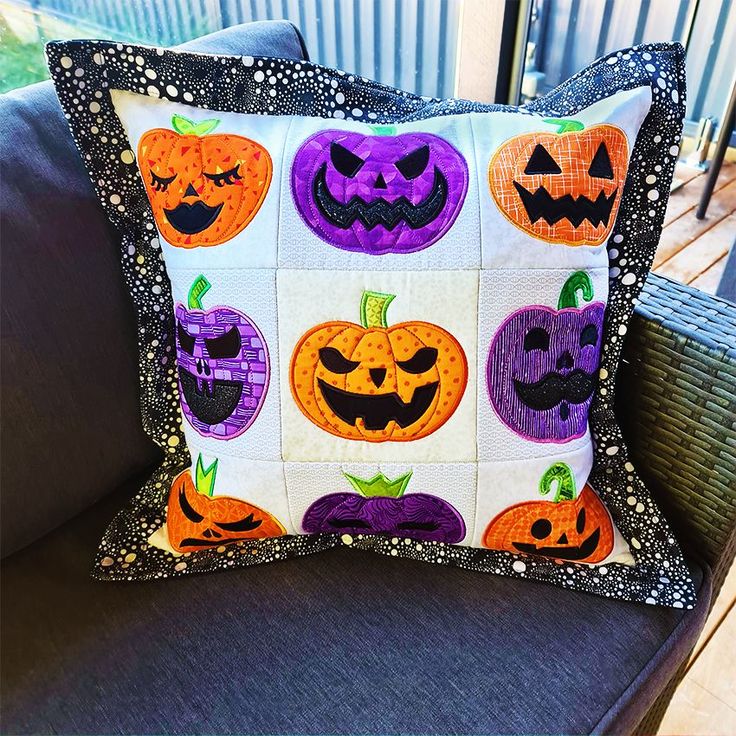 Halloween Pumpkin CLA080424240 Quilted Pillow Case