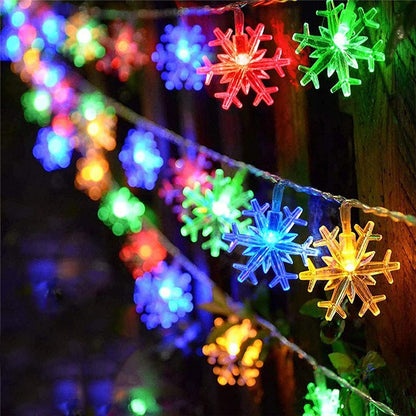 Christmas Snowflake Star Decoration Light String