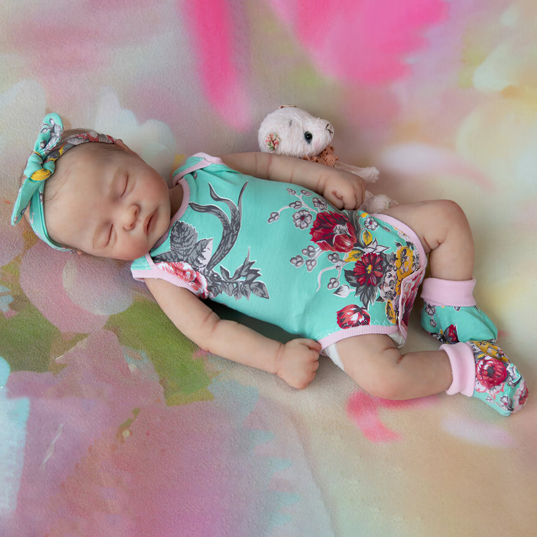 12"&16" Sleeping Baby Girl Mae Full Body Silicone That Looks Real, Not Vinyl Dolls,Extremely Flexible and Lifelike Doll By Dollreborns