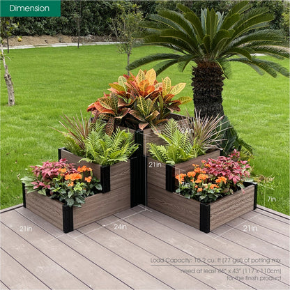 Corner and Terraced Garden Bed - Compact Style