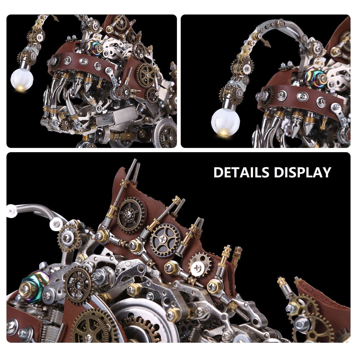 1064Pcs DIY Model Kit Metal Steampunk Anglerfish