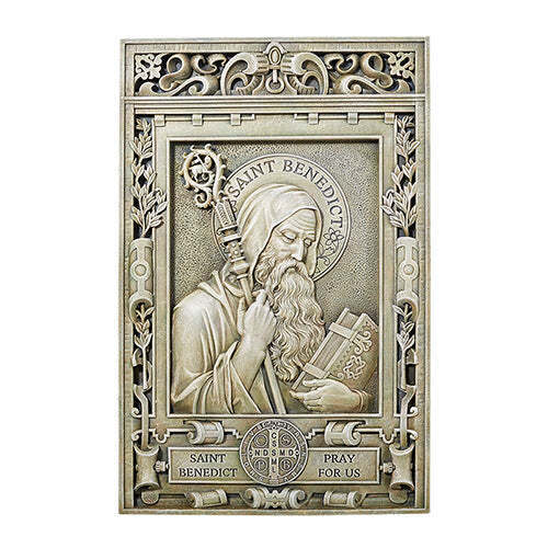 Saint Benedict Garden Wall Plaque