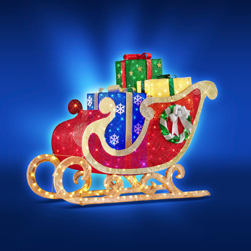 The 8' Christmas Spirit Twinkling Sleigh