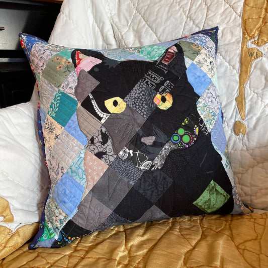 Cat CLA080424145 Quilted Pillow Case