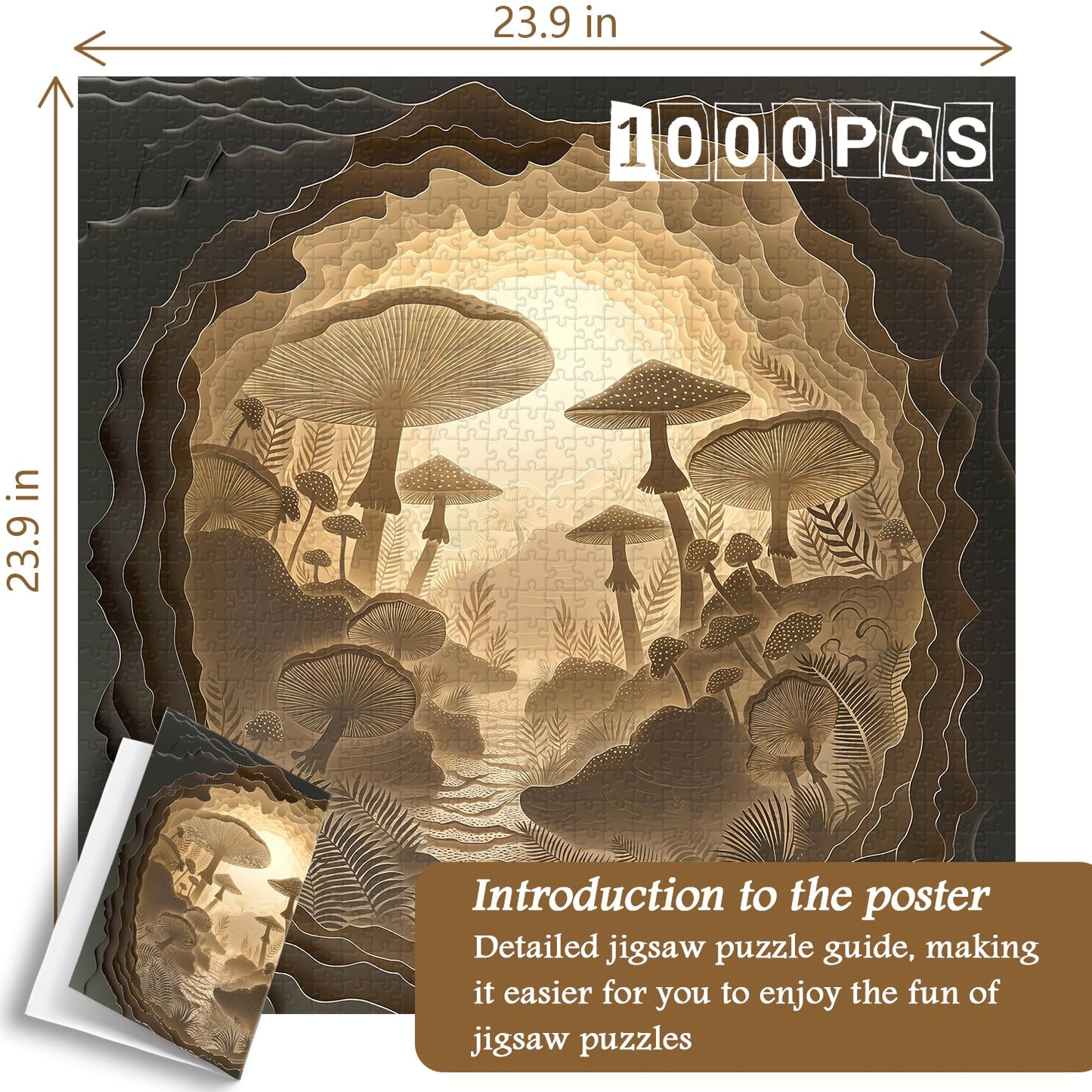 Mushroom Forest Jigsaw Puzzle 1000 Pieces