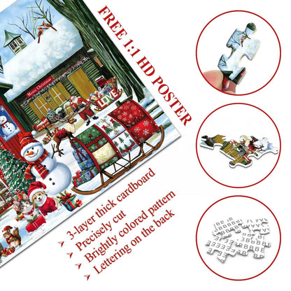 Christmas Quilt Shop Jigsaw Puzzle 1000 Pieces