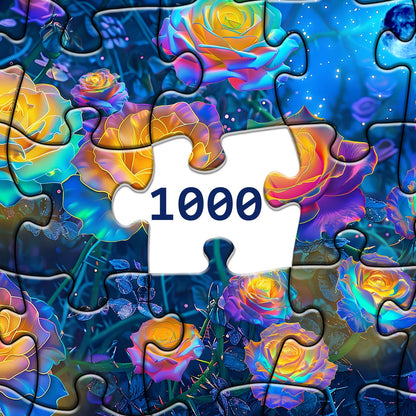 Glowing Rose Jigsaw Puzzle 1000 Pieces