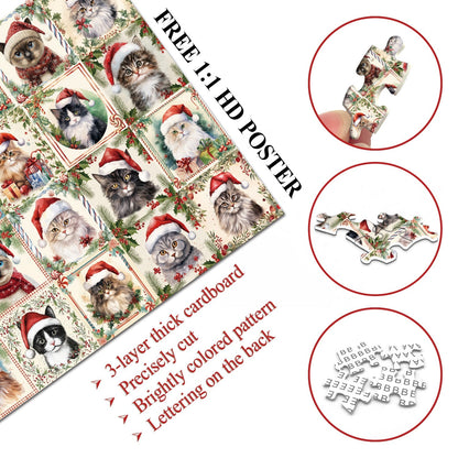 Christmas Cat Jigsaw Puzzles 1000 Pieces