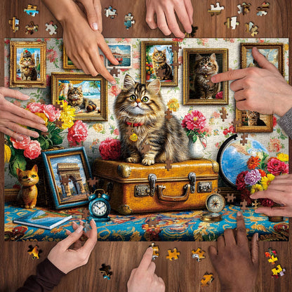 Travel Kitten Jigsaw Puzzle 1000 Pieces