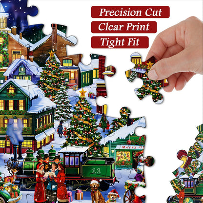 Christmas Joyous Town Jigsaw Puzzle 1000 Pieces