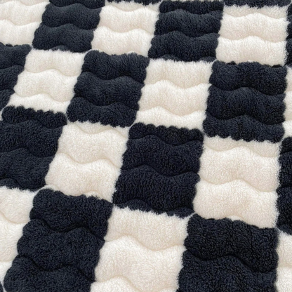 Velvet Checkered Bedsheet