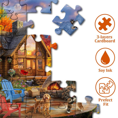 Autumn Cabin Jigsaw Puzzle 1000 Pieces