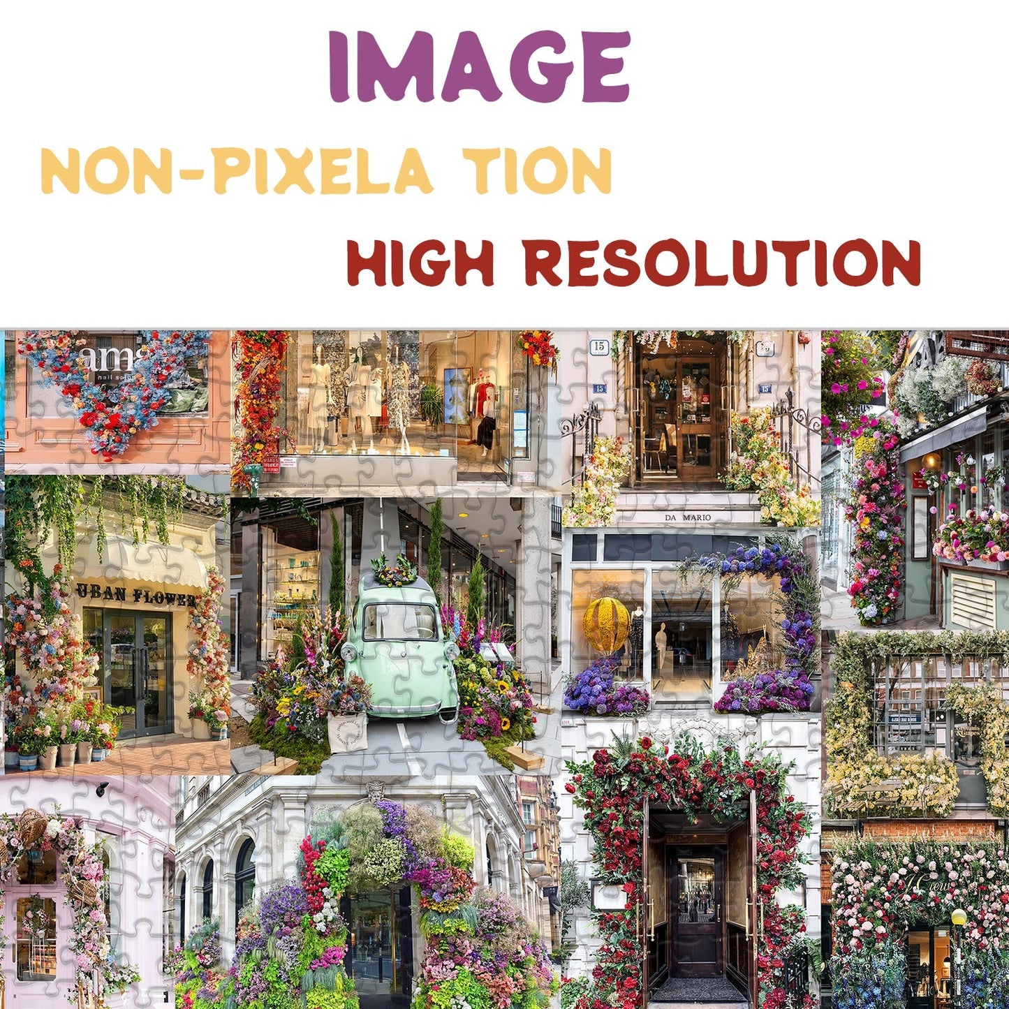 Street Flower Exhibition Jigsaw Puzzle 1000 Pieces