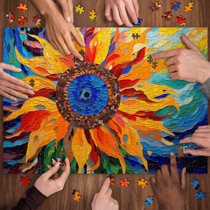 Sunflower Kaleidoscope Jigsaw Puzzle 1000 Pieces