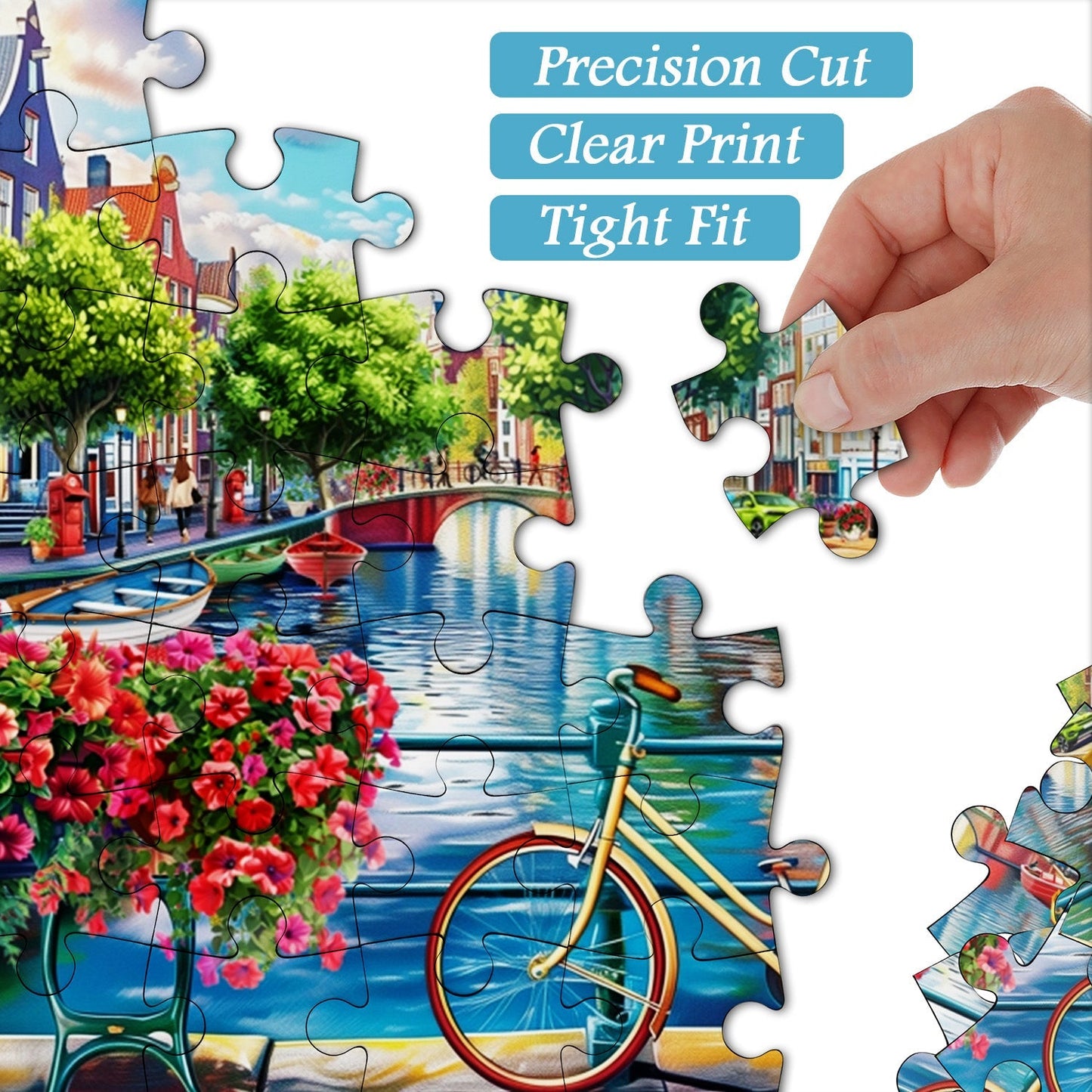 Charming Canal Jigsaw Puzzle 1000 Pieces