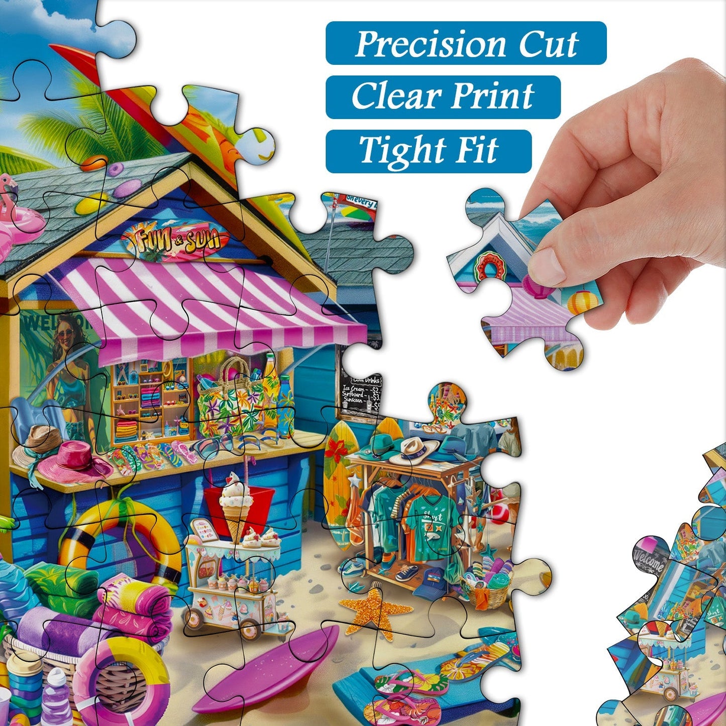 Beachside Boutiques Jigsaw Puzzle 1000 Pieces