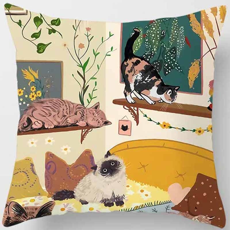 Feline Cushion Covers