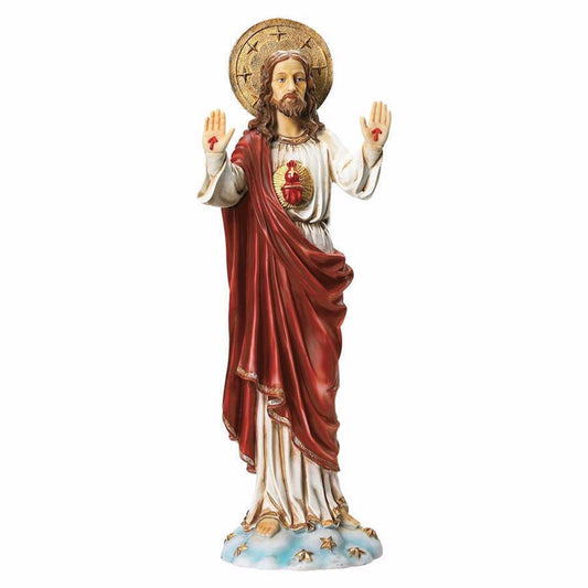 Sacred Heart Of Jesus Italian Style Garden Statue Large 23 Inch