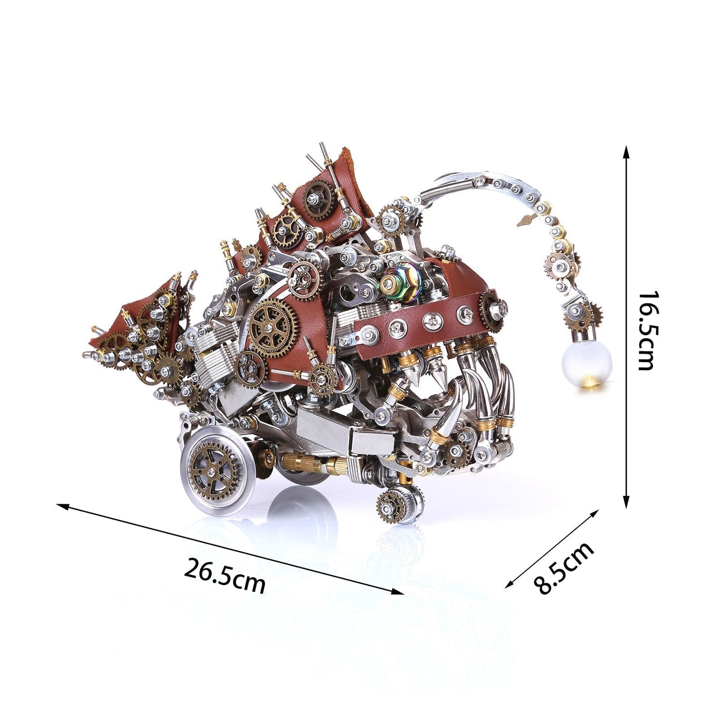 1064Pcs DIY Model Kit Metal Steampunk Anglerfish