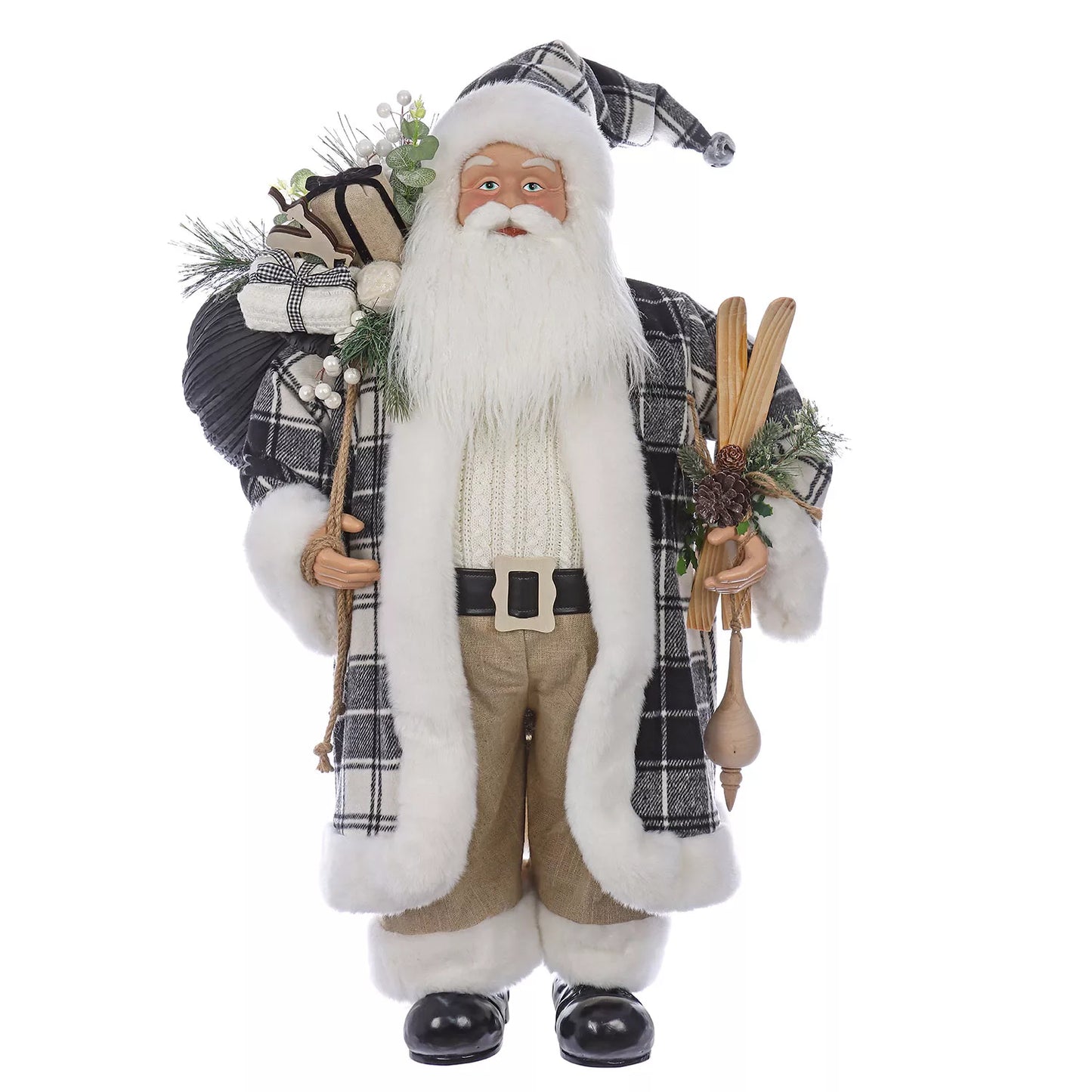 36"H Fabric Santa - Caucasian