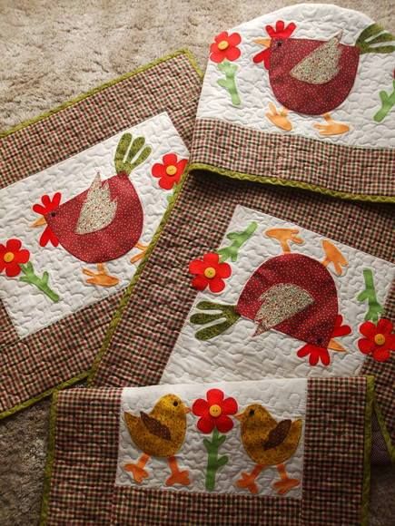 Chicken CLA21112390 Quilted Placemats