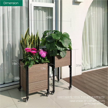 2 Mobile Corner Planter Bundle