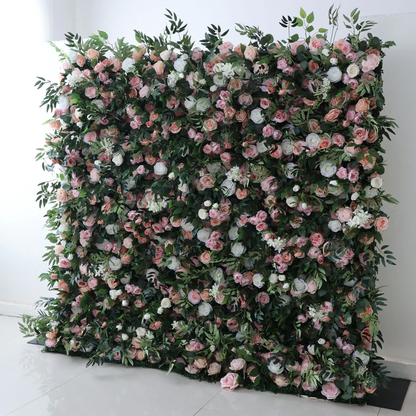 🌸Handmade Roll-Up Fabric Flower Wall (With Stand)