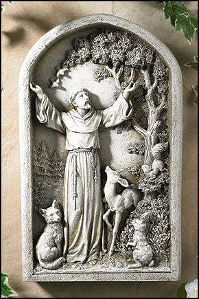 Saint Francis with Animals Garden Plaque