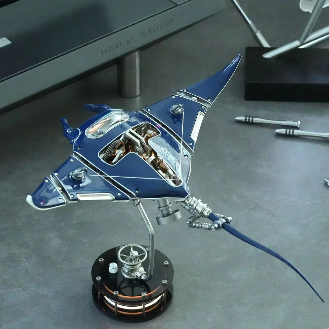 Mechanical Manta Ray 3D Metal Model-722