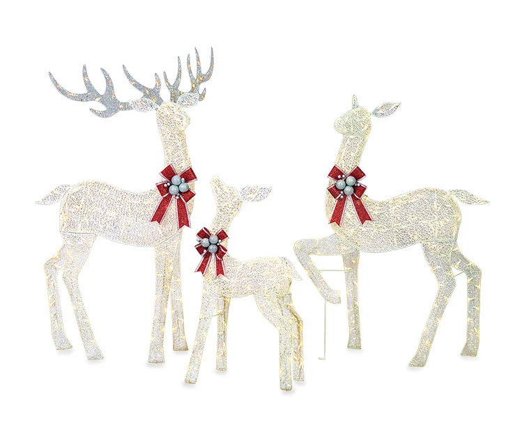 Deer Family 3-Piece LED Decor Set