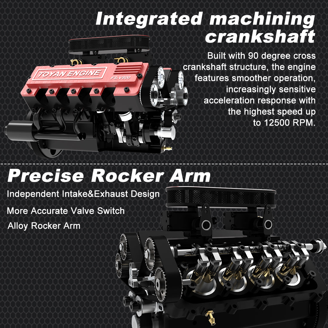 V8 Engine FS-V800 28cc Engine Model Kit