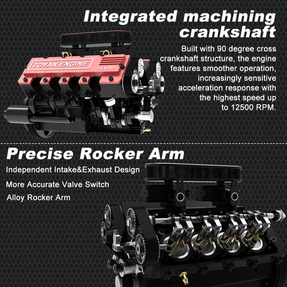 V8 Engine FS-V800 28cc Engine Model Kit