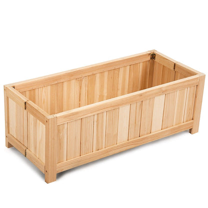 Portable Folding Wood Raised Garden Bed Planter Box Flower Bed