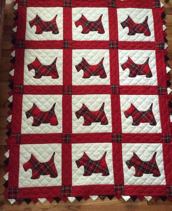 Scottish Terrier CLA15112307 Quilt Blanket