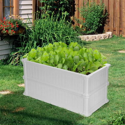 2 PCS Raised Garden Bed Outdoor Rectangle Plant Box