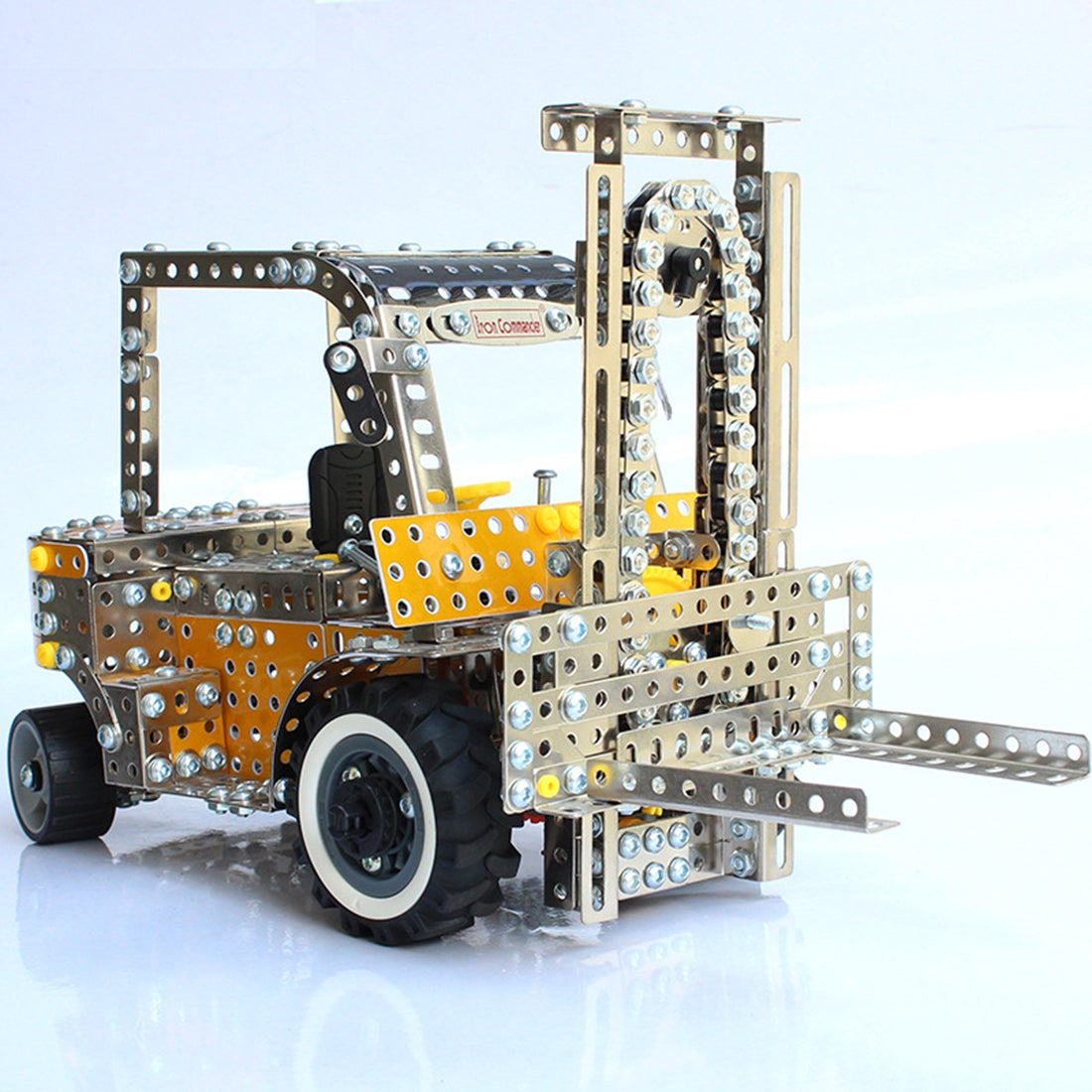 Forklift Model Kit - DIY Your Own Forklift - Metal Assembly Construction Vehicle Toy 1300Pcs