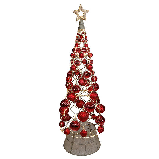 Pre-Lit Tree with Ornaments -silver