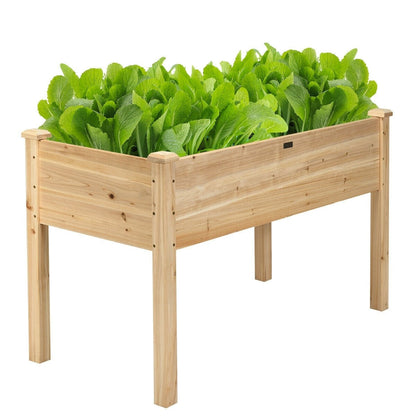 Wood Raised Garden Bed Elevated Planter Box with Legs