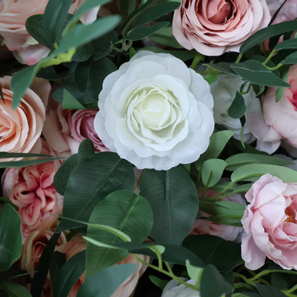 🌸Handmade Roll-Up Fabric Flower Wall (With Stand)