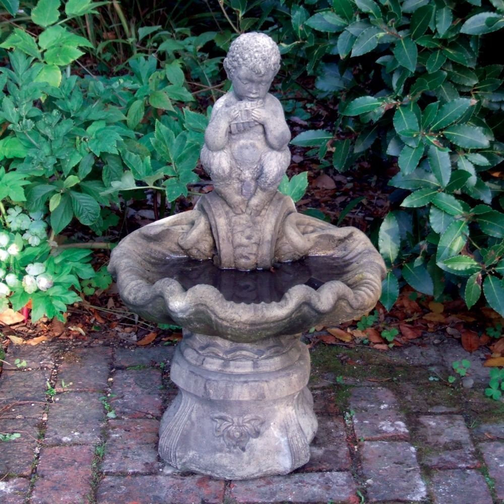 Faun Design Stone Garden Bird Bath