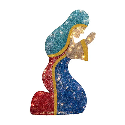 7.5' Pre-Lit Twinkling Nativity Set