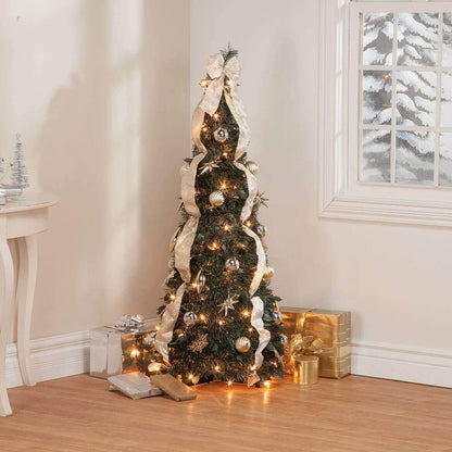 Folding Gold & Silver Christmas Tree