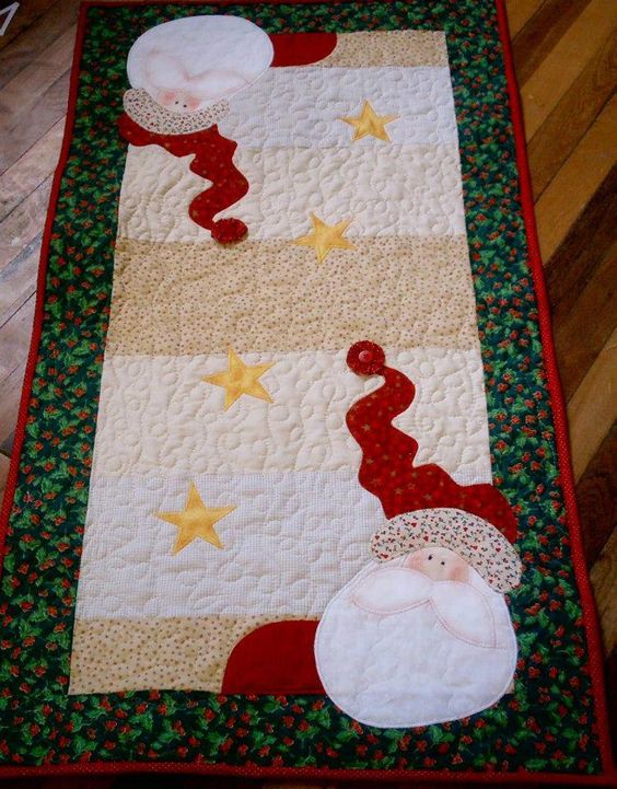 Christmas Santa CLA23112301 Quilted Table Runner