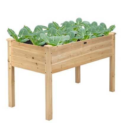 Wood Raised Garden Bed Elevated Planter Box with Legs