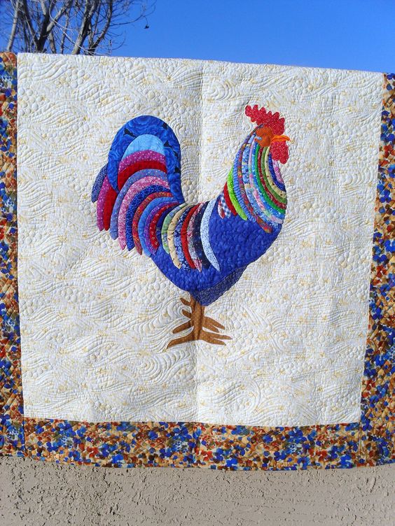 Rooster CLDY040724065 Quilt Blanket