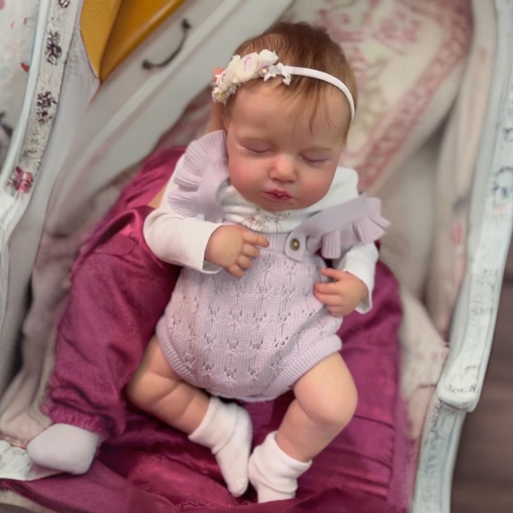 Flexible Full Silicone Baby Doll Cheryl 12"&16" Aectheics Hyper Realistic Newborn Sleeping Reborn Dolls That Just Like A Real Baby