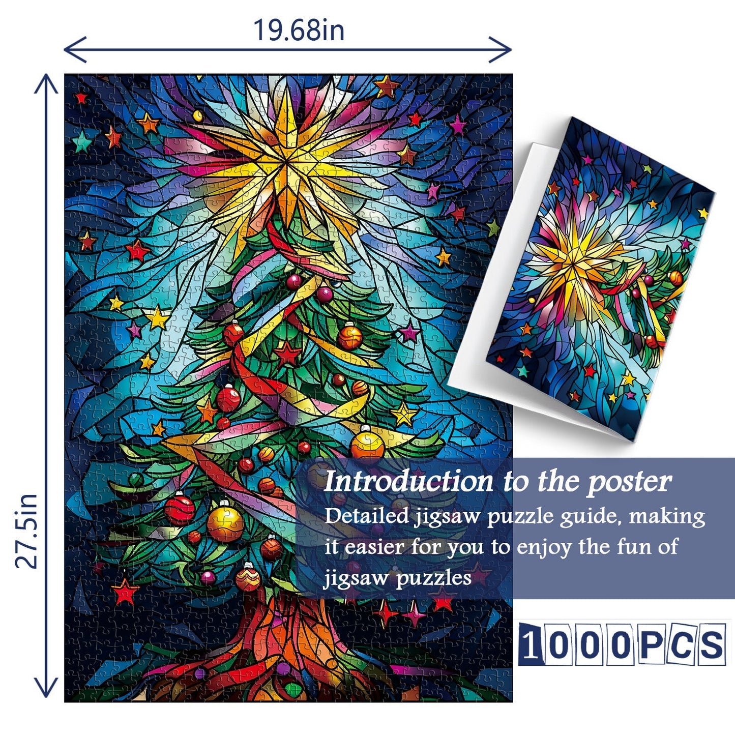 Glassy Christmas Tree Jigsaw Puzzle 1000 Pieces