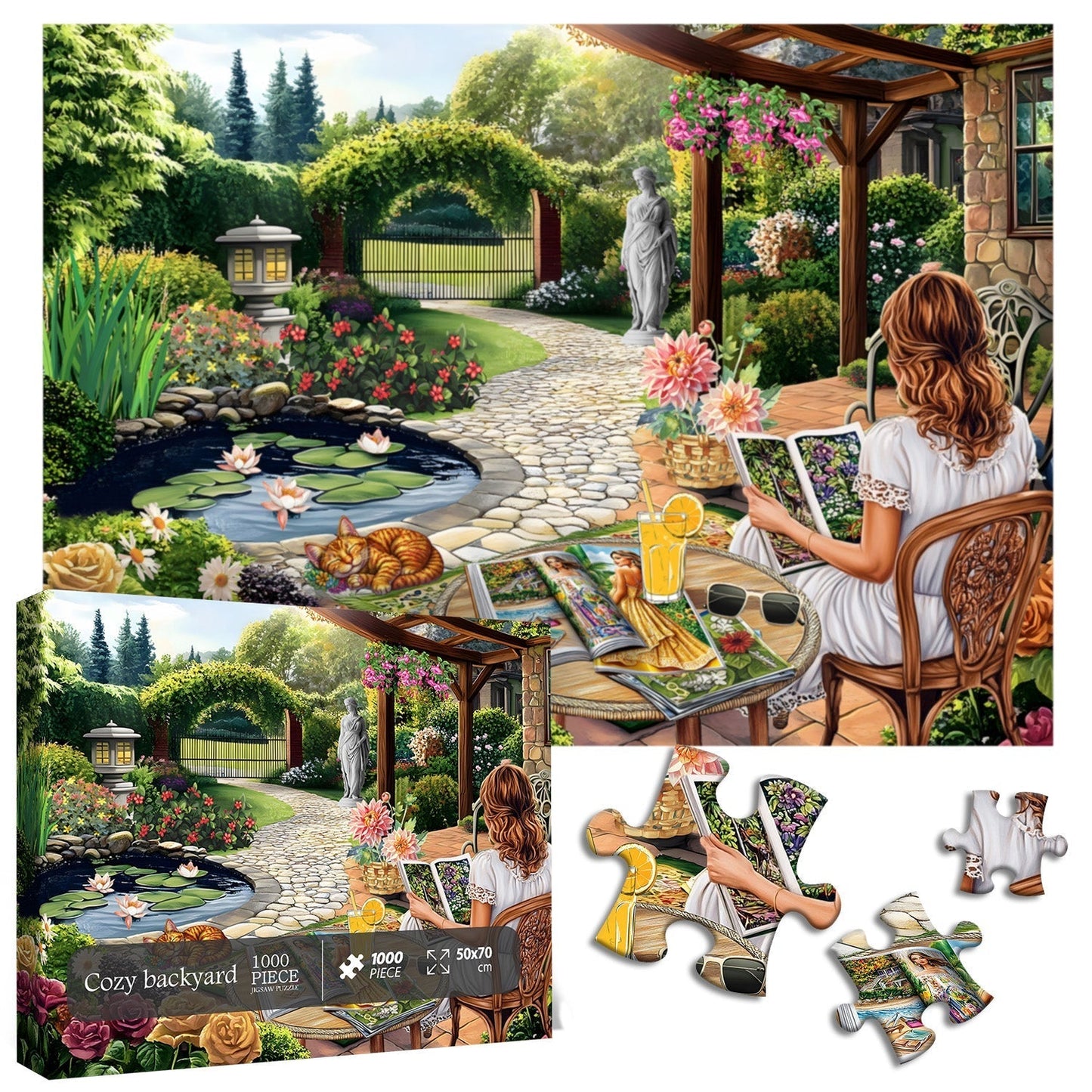 Cozy backyard Jigsaw Puzzle 1000 Pieces