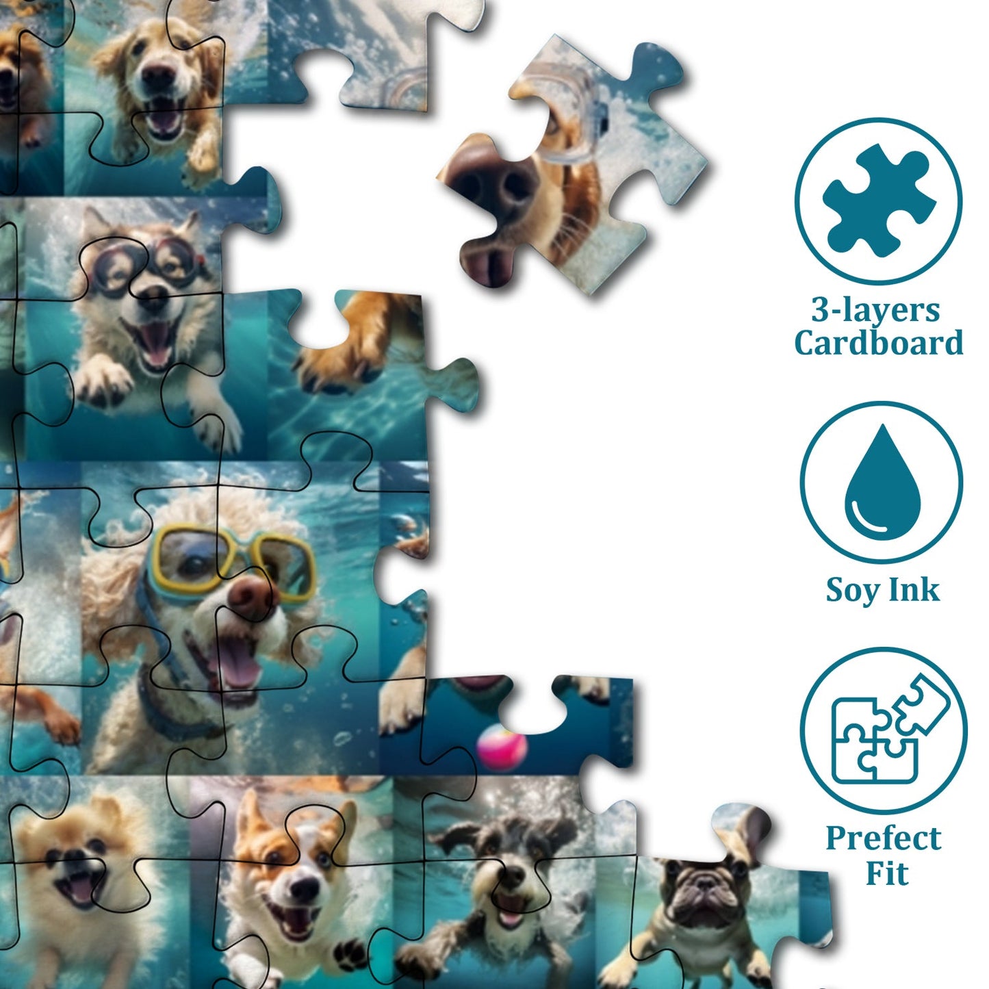 Underwater Dog Jigsaw Puzzle 1000 Pieces